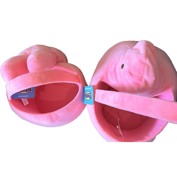 PEEPS Pink Plush Easter Baskets (1) Jumbo Chick -(1) Medium & Yellow Bunny Lot/3 - Picture 6 of 16